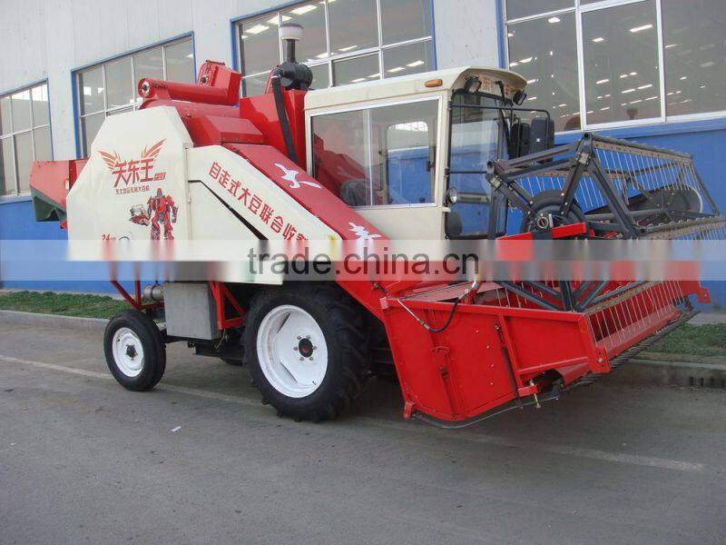 small soybean combine harvester