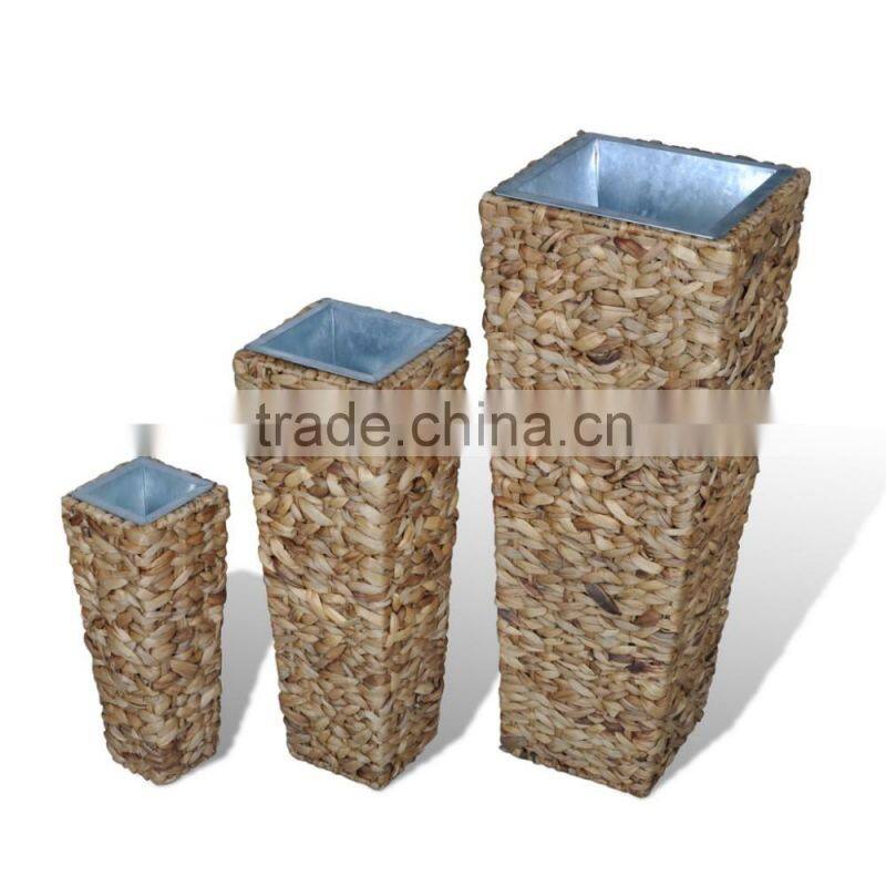 Novelty planters indoor decorative flower pot stand straw woven flower pot molds