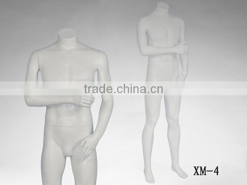 Window display full body dummy headless male mannequin for sale
