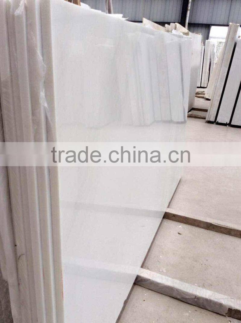 chinese crystal white polished slabs in stock