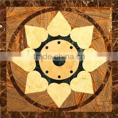 marble medallion with waterjet/ pattern design tile
