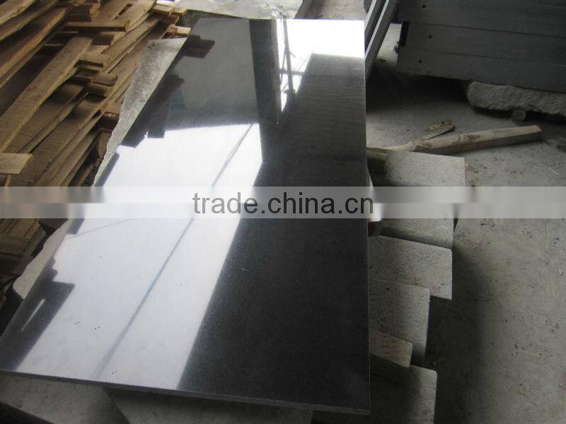 Absolute black granite slab of high quality