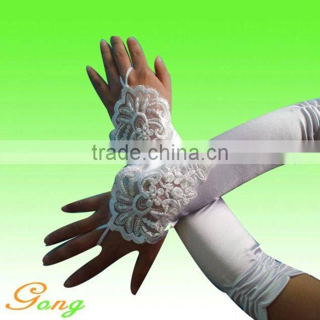 Hot sell party gloves with satin