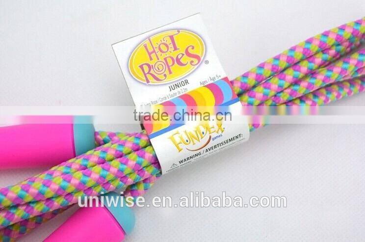 UIC-JR20 children jump ropes, plastic woven rope skipping