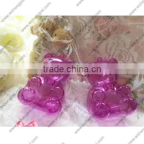 Cleverish portable cute bear plastic storage jewelry wedding box kit