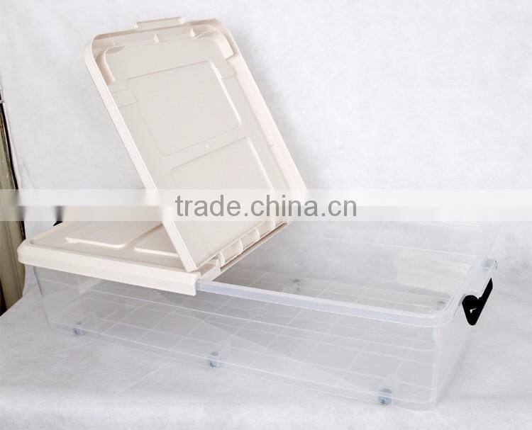 Transparent stackable plastic storage box