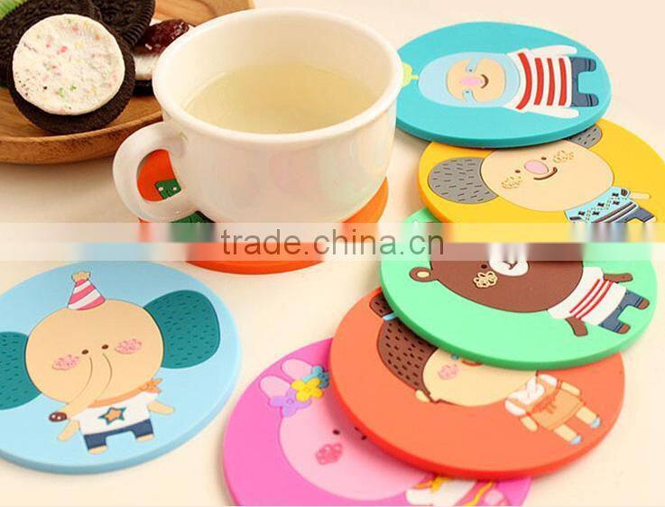 14071811 fancy silicone coaster rubber cup mat