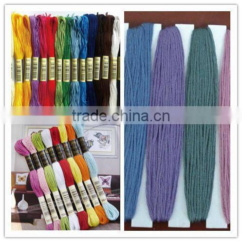 Wholesale good quality 100% cotton cross stitch thread 447 colors cross stitch materials embroidery thread