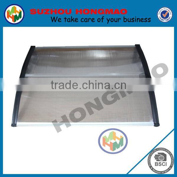 DIY awning extension polycarbonate door canopy with plastic brackets