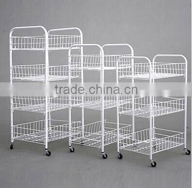 Wholesale Stock 3 Layer 4 Layer Stainless Steel With Block Movable Kitchen Storage Rack