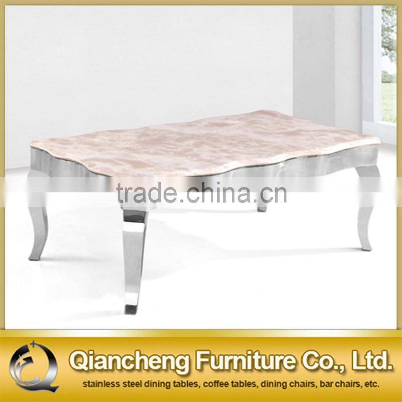 Antique style metal marble corner table