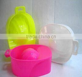 New top selling Finger Soak Off Tray Acrylic Gel Nail Bubble Bath Spa Bowl professional manicure nail bubble hand bowl