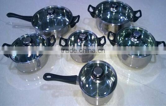 high quality 15pcs stainless steel cookware set