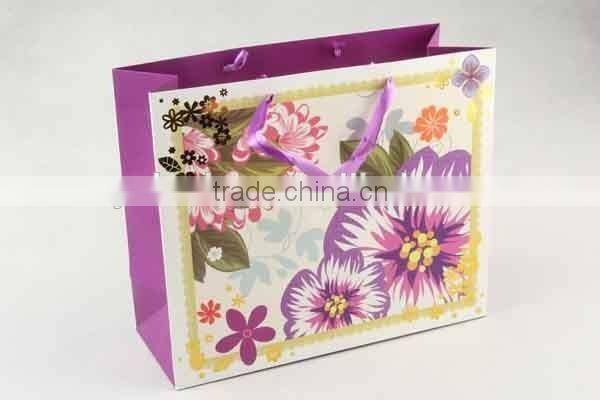 Flower Design Foldable Gift Bag / Shopping Paper Bag