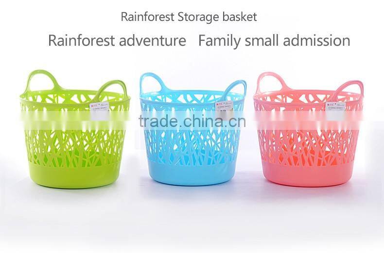 Hotsale round Large new PE plastic laundry basket with handle