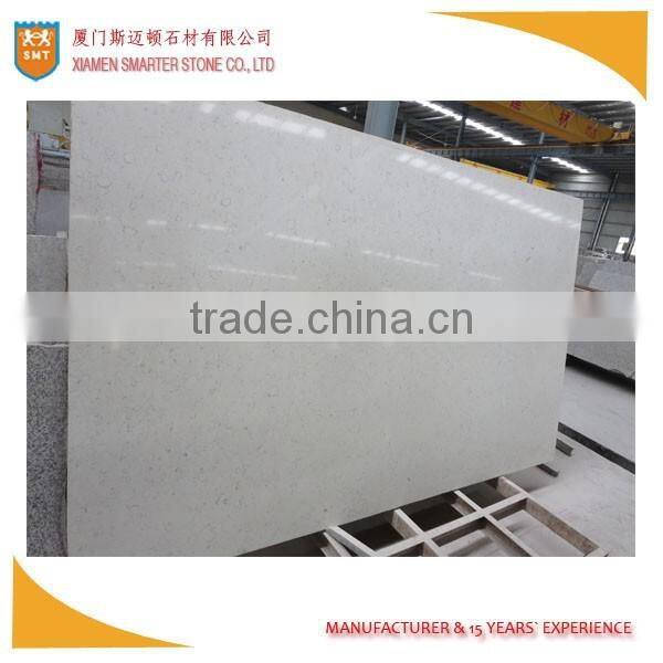White Artificial Quartz Slab for Kitchen Countertop
