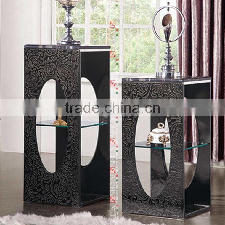 Beautiful marble top metal frame flower stand LV-FL801A