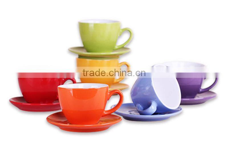 5oz ceramic coffee cup and saucer