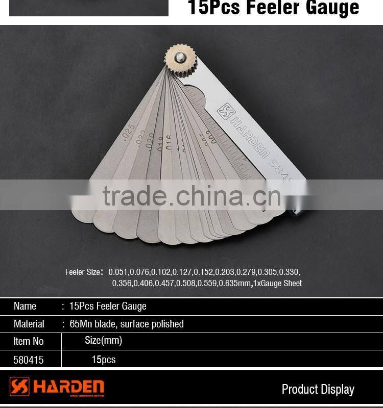 Professional 15pcs 65Mn Feeler Gauge