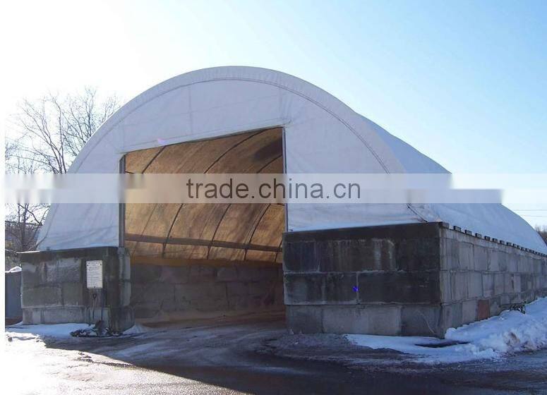 Domed Instant Storage Shelter , Warehouse tent , Fabric Shelter built on Knee Wall , Car Garage Tent