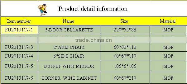 European design dinning room furniture