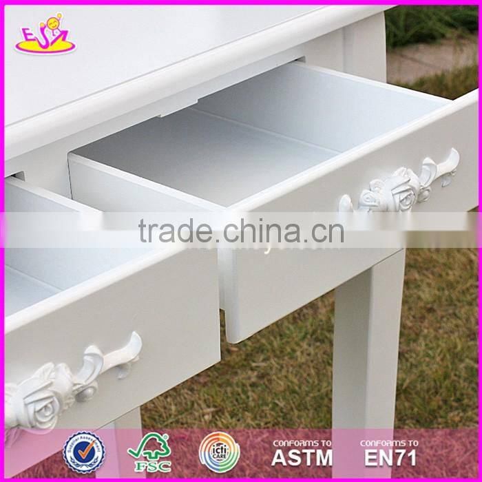 2017 New design luxurious bedroom solid wooden dressing table with drawers W08H071
