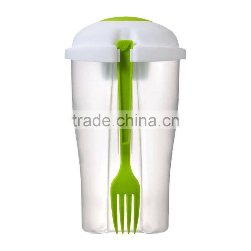 2017 new Salad to go Mug with Dressing Container & Fork