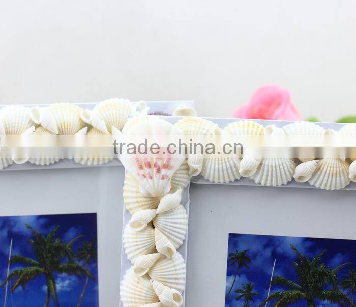 Hot Sale Beautiful Shell Powder Pearl Picture Frame Wholasale Creative Picture Frame Souvenir Picture Frame