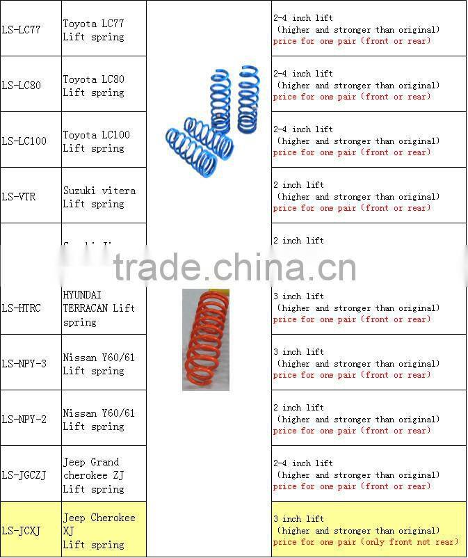 4x4 Lift spring for Suzuki Jimny 2 inch lift kits