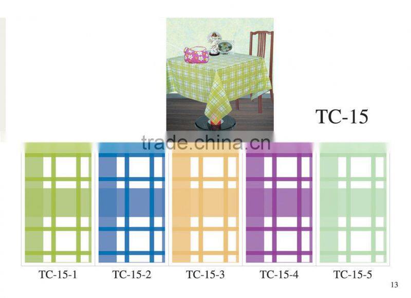 Waterproof Dining Ruffled Table Cloth,PVC table cover cloth with falannel back