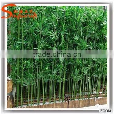 wholesale plastic artificial lucky bamboo plant fence for garden decoration