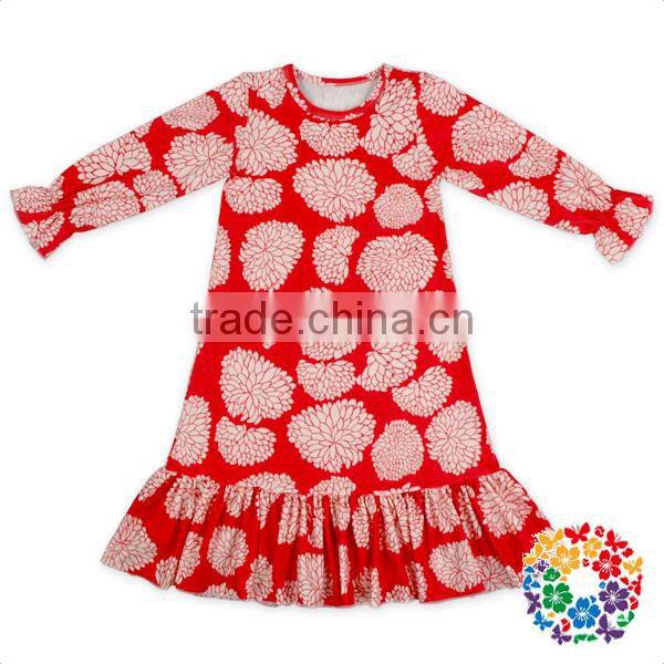 Fire Balloon Styles Long One Piece Shirt Dress Girl Daily Wear Dress Birthday Dress 1 Year Old Girl