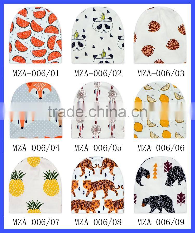 Newborn Baby Caps Prints Soft And Comfortable Partying Baby Hats