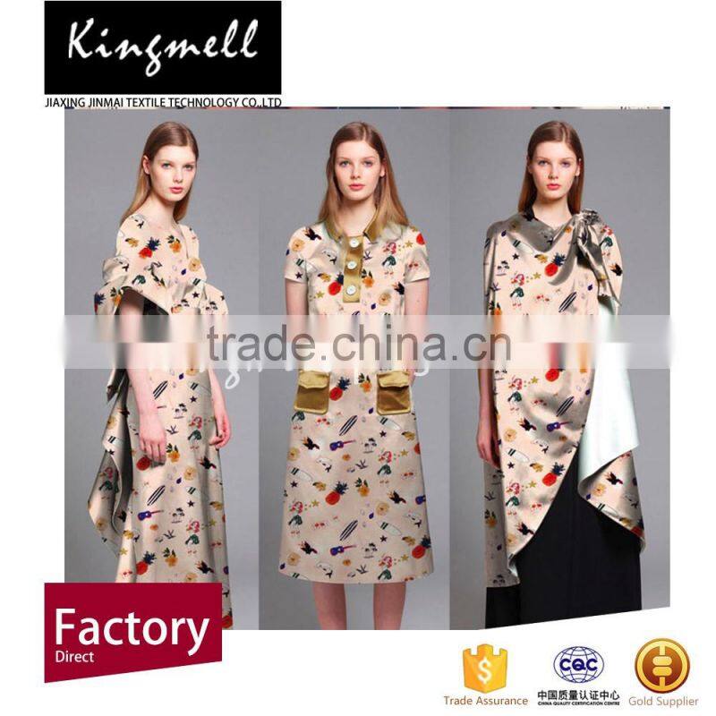 2016 new design for fashion women garment /dress silk satin fabric