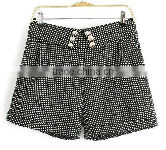 Hot selling high quality new design ladies casual fashion dot print shorts