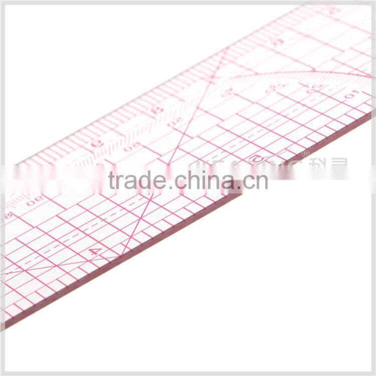 Kearing Sandwich printing 1.2mm thick 20cm&8" flexible plastic ruler for sewing garment measurement #B-56
