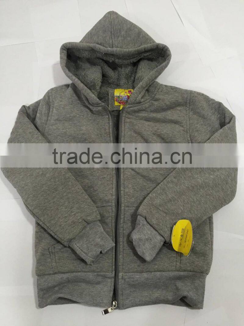 China supplier custom polyester fleece fabric boy plain jacket