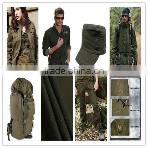 Factory direct sale 100%cotton muslin army green fabric for hats with low price