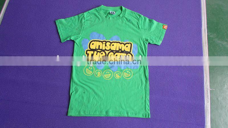 100%cotton red t-shirt with multi-color printing ,t-shirt with your brand