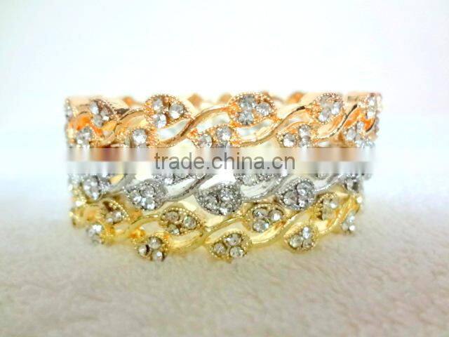 Designer Bangle Sets in Three Tones- Silver,Gold,Copper