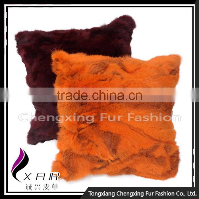 CX-D-17A Custom Genuine Rabbit Fur Decorative Pillow Cases