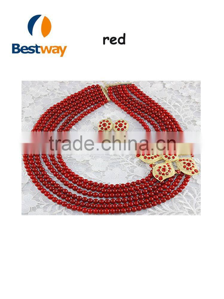 Bestway bead jewelry wholesale BJ0010 2015 african bead jewelleri set