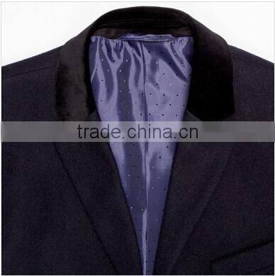 2014 Winter Season Hot Selling Fashion Design Black Lapel Slim Fit Mens Cashmere Men Coat