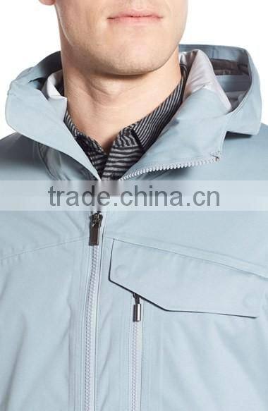 High Quality Regular Fit Zip Waterproof Hooded Coats For Men