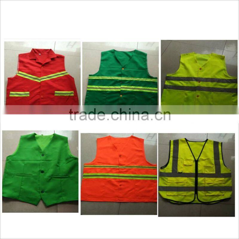 Wholesale Warning V-Shaped Polyester Reflective Safety Vest Made in China