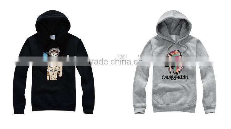 custom 100% polyester printing pullover hoodie with own logo