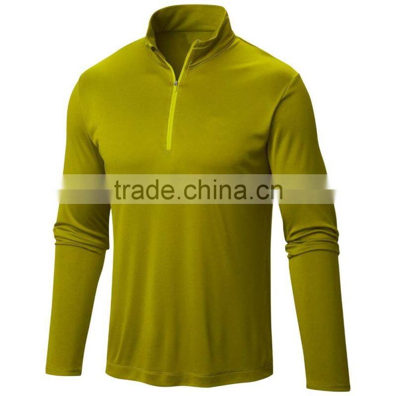 comfortable zipper collar moisture man sports t-shirt