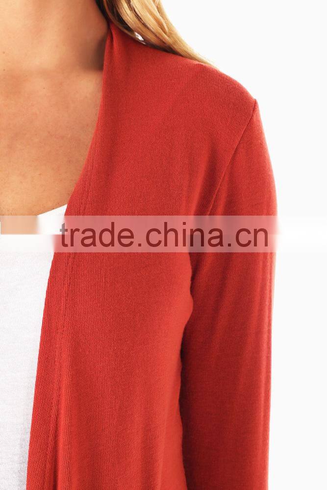 RUST MATERNITY CARDIGAN