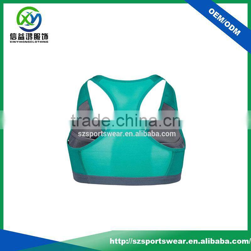 high quality contrast color running fitness sport bra