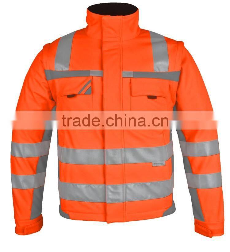 Hot selling safety jacket with reflective tape high visibility jacket